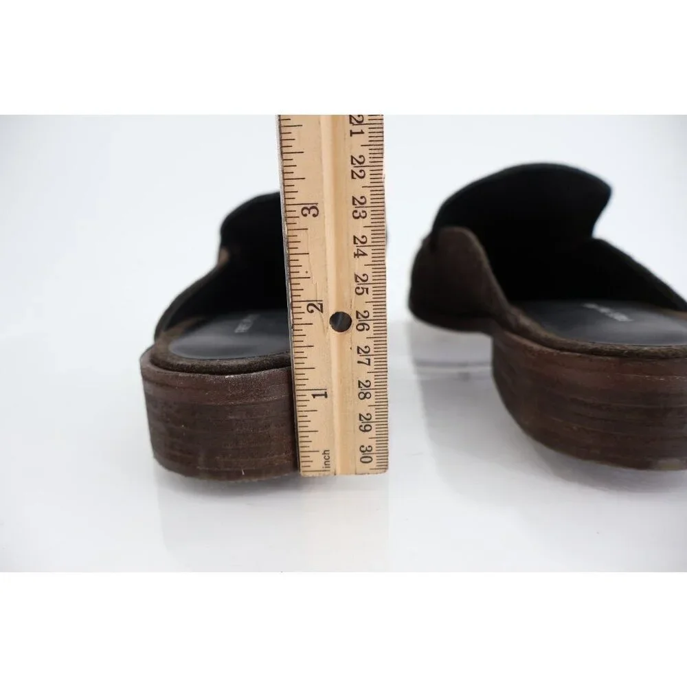 Free People Dark Brown Leather Slip-On Mules - Picture 7 of 11